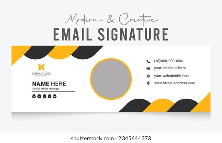 modern and creative email signature template design