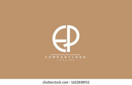 Modern and creative EP logo design template