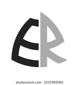 Design moderno do logotipo criativo ER. Carta ER Ícone para qualquer empresa e empresa