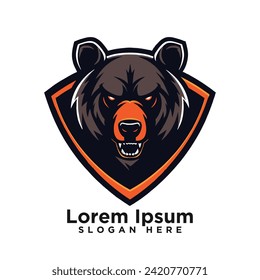 Modern Creative Esport vector Bear Modern Logo art design drawing