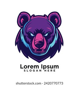 Modern Creative Esport Vektor Bear Modern Logo Design Zeichnung
