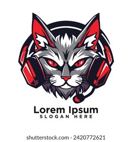 Modern Creative Esport vector Cat Modern Logo art design drawing