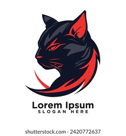 Moderno vector de deportación creativa Cat Diseño de arte con logotipo moderno