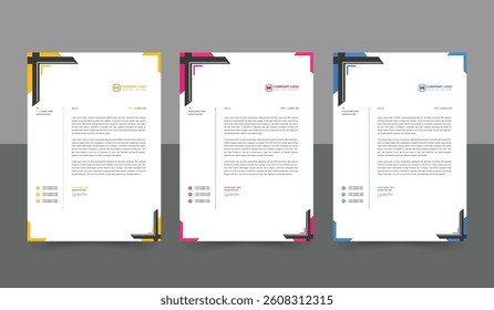 Modern Creative Eye catchy Letterhead Design Template