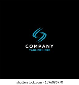 Modern creative F, S, SF logo initial vector logo template.