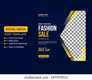 Modern And Creative Fashion sale banner,Web banner template,social media timeline cover banner