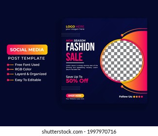 Modern And Creative Fashion sale banner,Web banner template,social media timeline cover banner