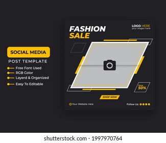 Modern And Creative Fashion sale banner,Web banner template,social media timeline cover banner