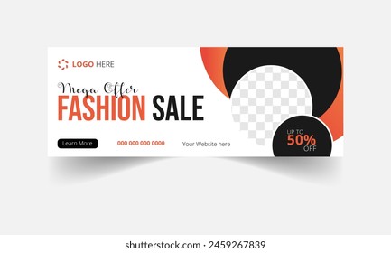 Modern and creative fashion sale social media Facebook Cover and web banner template 
