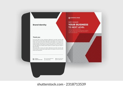 Modern and creative file folder design template for your business