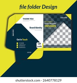 Modern Creative file folder design Template, Professional Corporate Layout