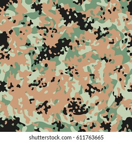 Modern Creative Flectarn Camouflage seamless patterns. Vector Illustration.
