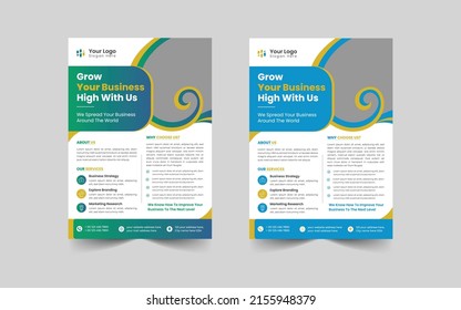 Modern creative flyer design Template with multipurpose use. ready to print design template