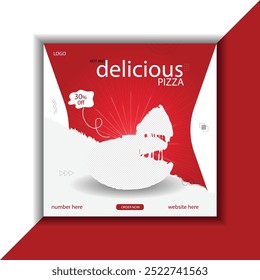 modern creative food social media post design 2025