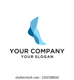 Modern creative foot ankle logo design vector for healthcare company