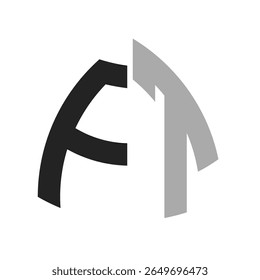 Design moderno do logotipo da Creative FT. Carta FT Ícone para qualquer negócio e empresa