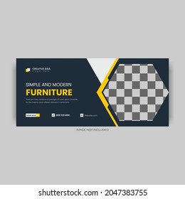 Modern and creative  furniture social media post for sale.