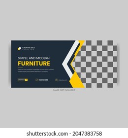 Modern and creative  furniture social media post for sale.