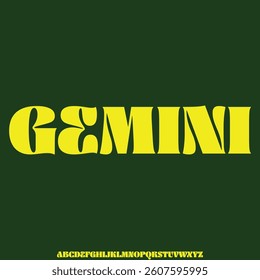 Modern creative futuristic alphabet display font vector. Unique expanded technology typography style