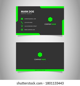 Modernes, kreatives, geometrisches und sauberes Visitenkartenvektor-Template.