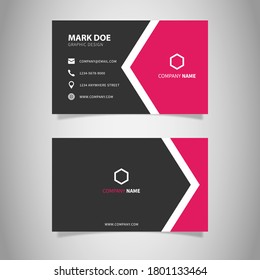 Moderna plantilla de vectores de tarjetas de visita creativa y limpia.