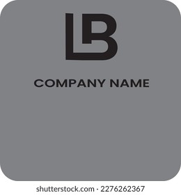 Modern creative geometric shaped LB BL L B artistic minimal black and golden color initial based letter icon logo.