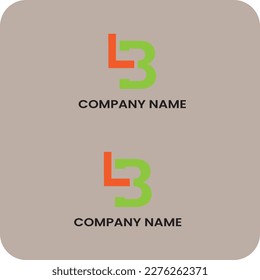 Modern creative geometric shaped LB BL L B artistic minimal black and golden color initial based letter icon logo.