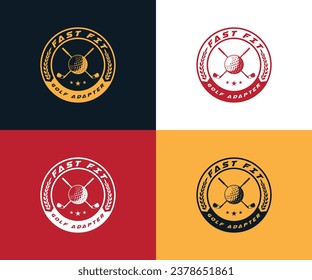 Diseño de logotipos de golf modernos y creativos