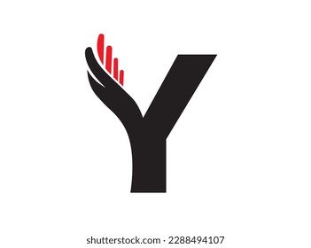 Modern ,creative hand letter Y logo icon vector graphic illustration 