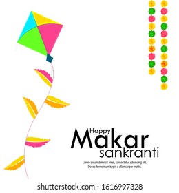 Modern and Creative Happy Makar Sankranti Festival Background.
