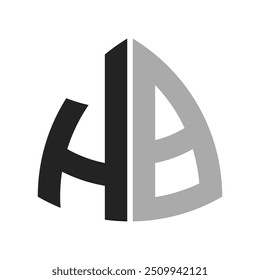 Modern Creative HB Logo Design. Letter HB Icon for any Business and Company