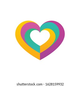 Modern Creative Heart Logo Design Template