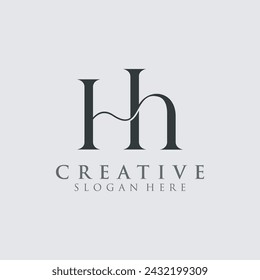 Modern Creative HH Logo Design. Icon Initial Based Monogram and Letters in Luxury Vector.