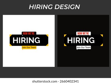 Moderna e criativa contratação quadrada design de modelo de banner para postagem de mídia social, Estamos contratando vaga de emprego postagem de mídia social modelo de design de banner.