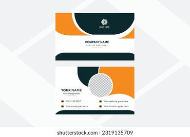 Modern creative and horizontal simple stylish clean business card design