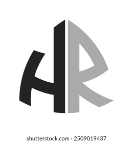 Modern Creative HR Logo Design. Letter HR Icon for any Business and Company