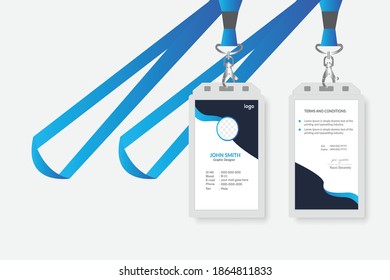 Plantilla de diseño de tarjetas de identificación moderna y creativa.