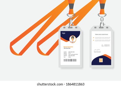 Plantilla de diseño de tarjetas de identificación moderna y creativa.