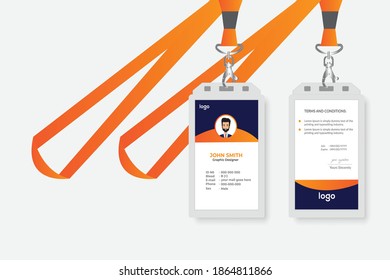 Modern and creative id card design template.