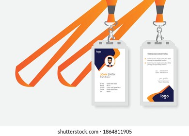 Plantilla de diseño de tarjetas de identificación moderna y creativa.