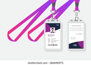 Modern and creative id card design template.
