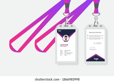 Plantilla de diseño de tarjetas de identificación moderna y creativa.
