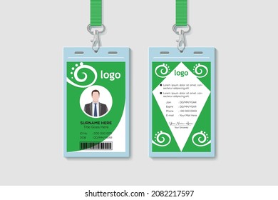 Modern Creative Id Card Template Vertical Stock Vector (Royalty Free ...