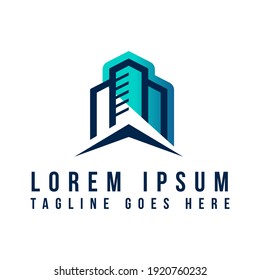 Modern creative idea of building logo design vector illustration