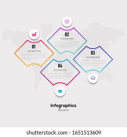 Infografía creativa moderna con número