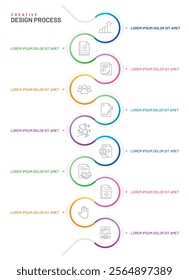 Modern and creative infographic process template