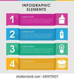 Modern creative infographic template. infographic design with creative icons includes bulb, cake. can be used for presentation, diagram, annual report, web design.
