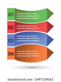 Modern and creative infographics made in the form of a vector template. Bright colors and abstract design elements are used. For use in presentations, web design and reports. Simple and clear.