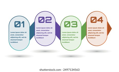 Modern and creative infographics made in the form of a vector template. Bright colors and abstract design elements are used. For use in presentations, web design and reports. Simple and clear.