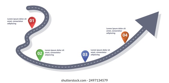 Modern and creative infographics made in the form of a vector template. Bright colors and abstract design elements are used. For use in presentations, web design and reports. Simple and clear.